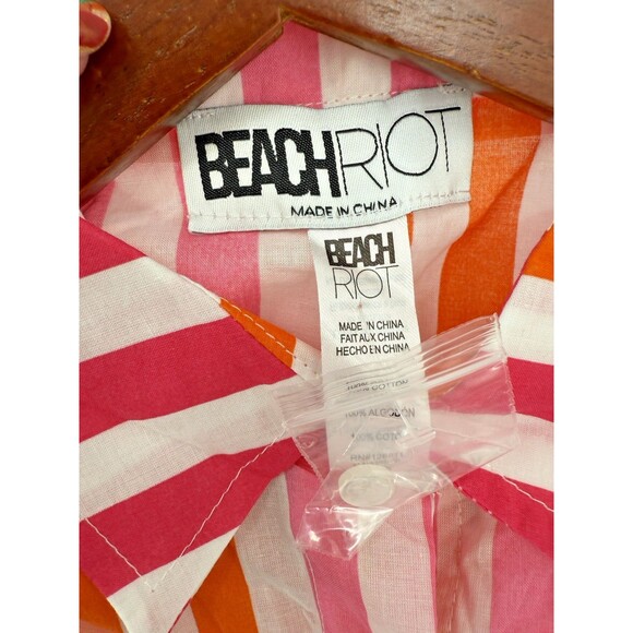 NWOT Beach Riot Alexa Top Cover-Up Button Shirt Size S/M Sunset Stripes Revolve - Picture 14 of 14